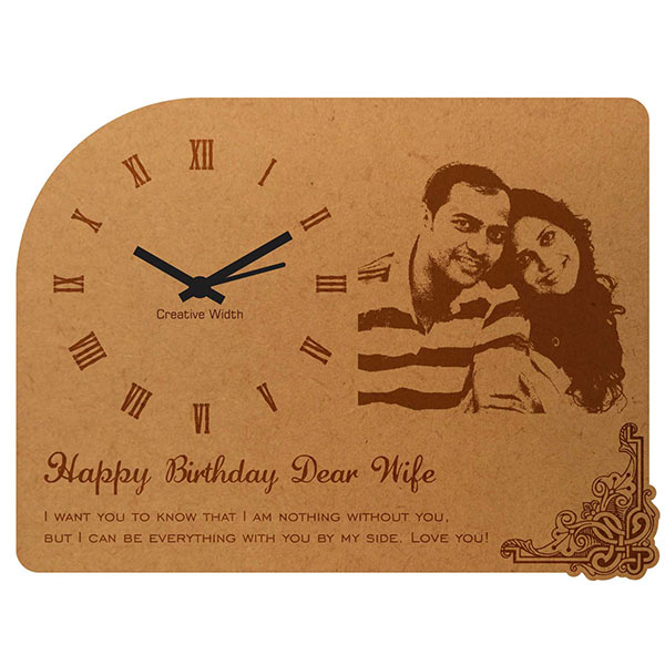 Send Birthday Engraved Table Clock Online