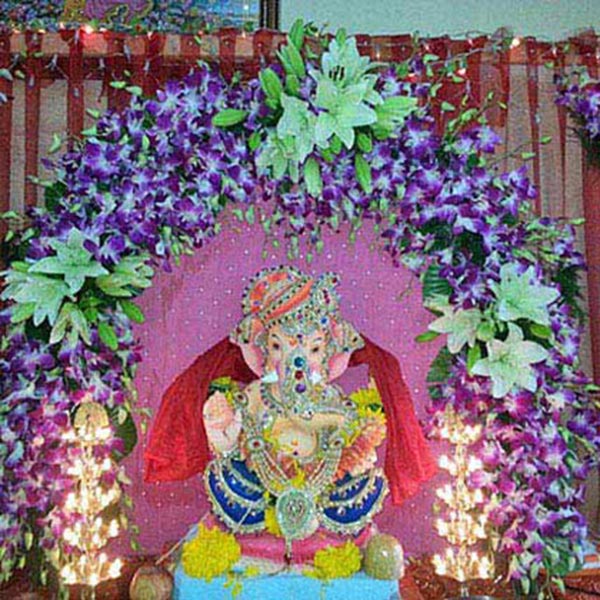 10 beautiful orchid flower decoration for ganpati at home ideas ...