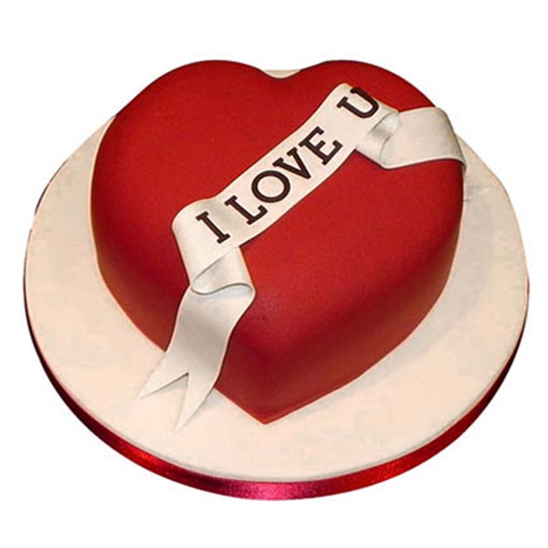 Send Red Heart Love You Cake Online