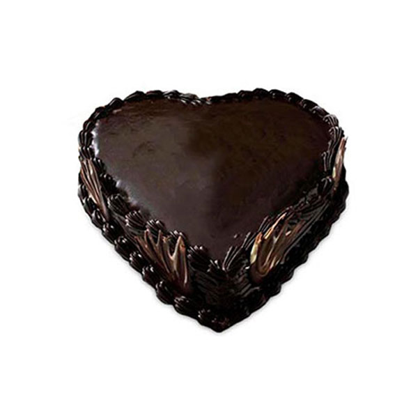 Send Heart Shape Truffle Cake 1Kg Eggless Online