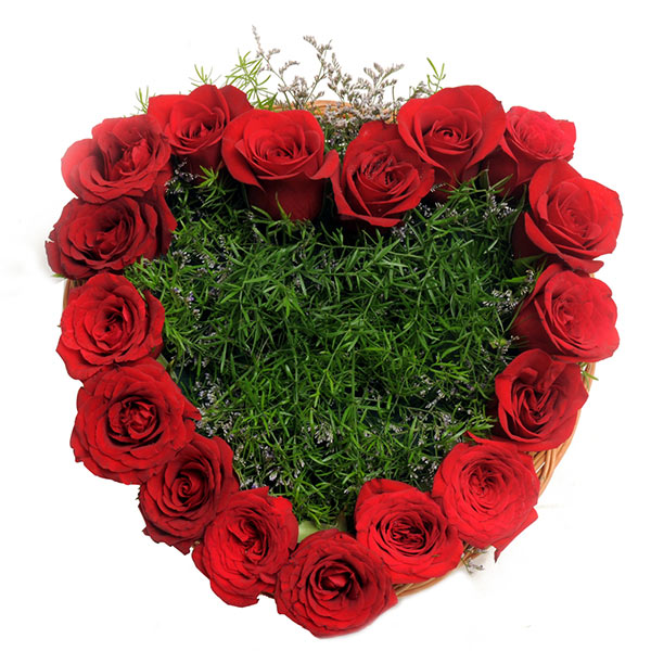 Send Heart Shape Roses Online