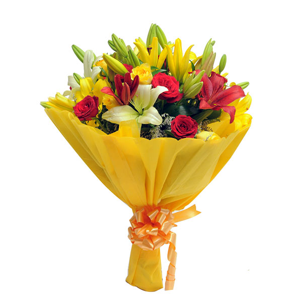 Send Mixed Roses N Lilies Online