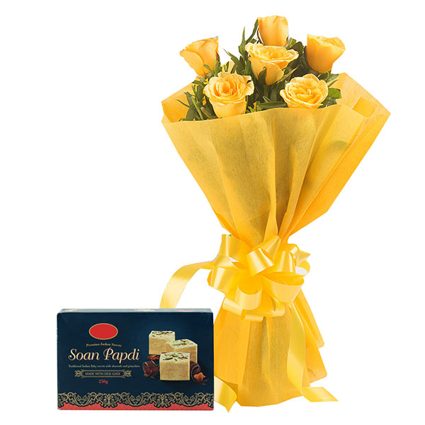 Send Yellow Roses N Sweets Online