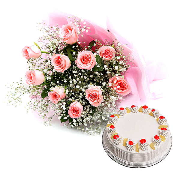 Send Flower and Cake Hamper Online