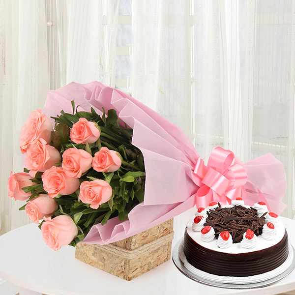 Send Sweet Treat with Flowers Online