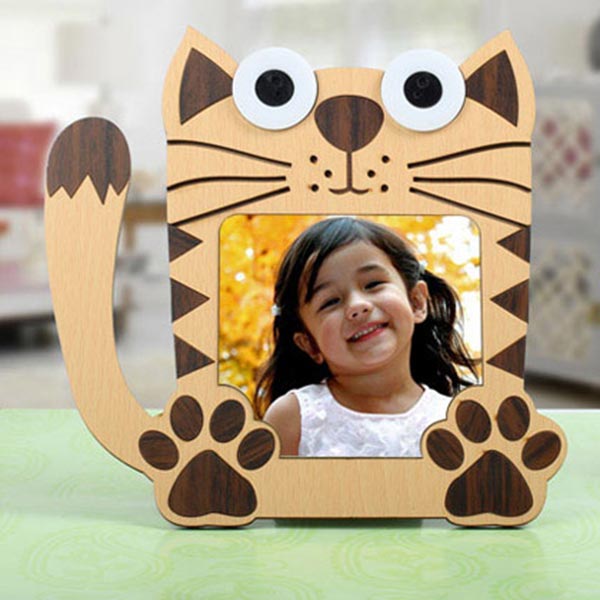 Send Cat Shaped Personalized Frame Online