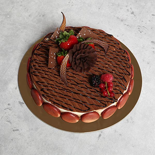 Send Luscious Triple Chocolate Cake 8 Portion Online