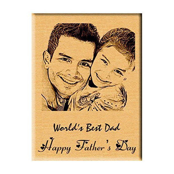 Send Father''s Day Gift - Personalized Engraved Photo Plaque Online