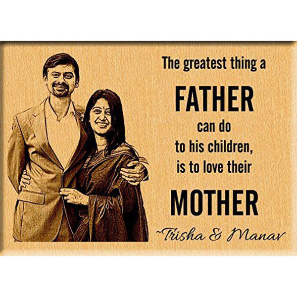 Send Father Day Personalized Gift- Greatest Thing Engraved Photo Plaque Online