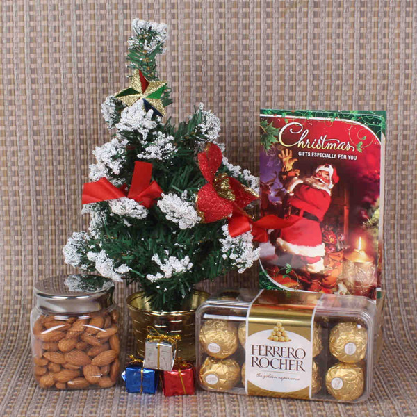 Send Christmas hamper with Chocolate and Almond Online