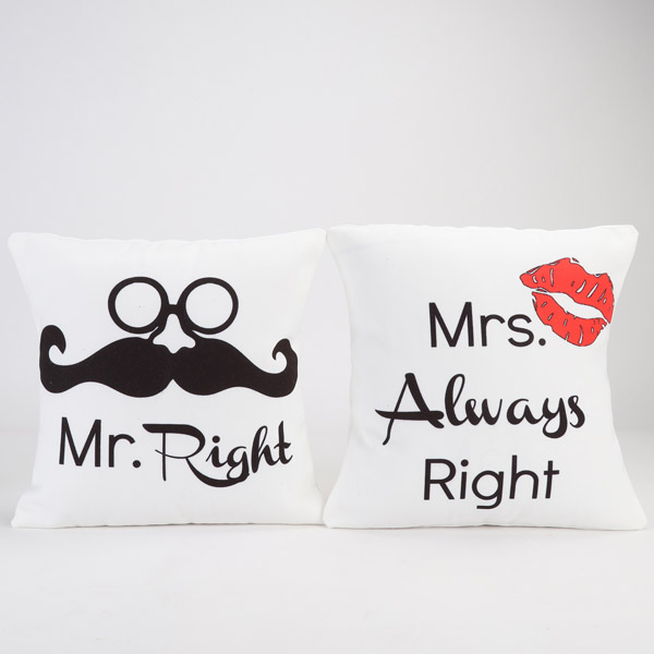 Send Mothers Day Mr & Mrs Right Cushions Online