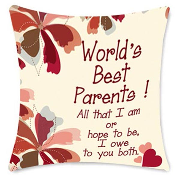 Send Worlds Best Parents cushion Online