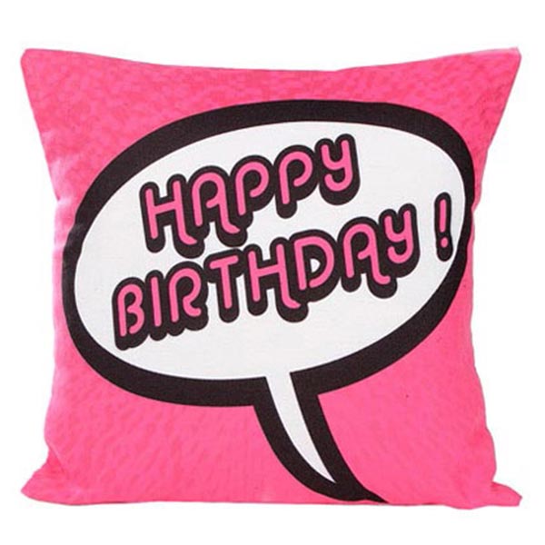 Send Pink Birthday Cushion Online