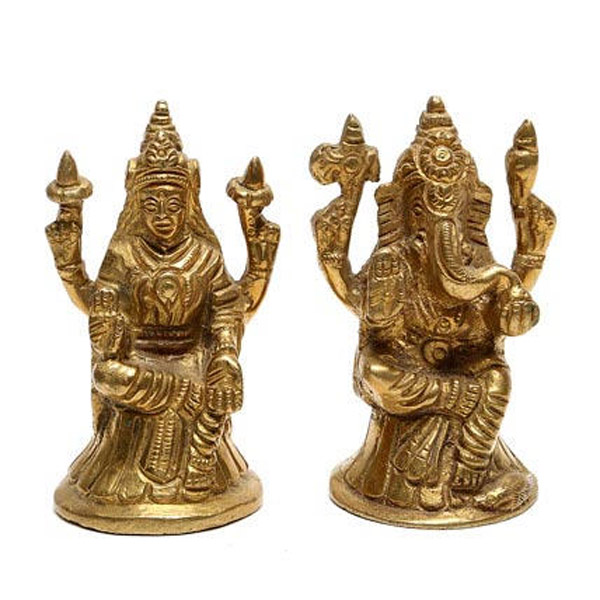 Send Brass Lakshmi Ganesha Idol Online