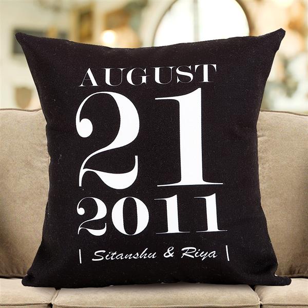 Send Personalized Important Date Cushion Online