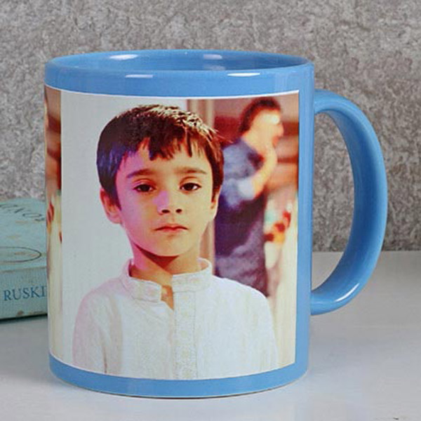 Send Personalized Blue Ceramic Mug Online