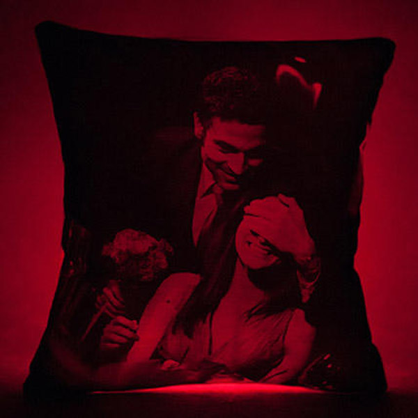 Send Personalized Red LED Light Cushion Online