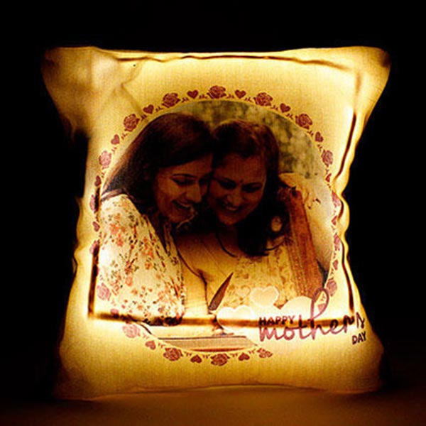 Send Personalized Cool Yellow LED Cushion Online