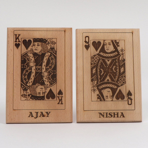 Send King & Queen Wooden Plaques Online