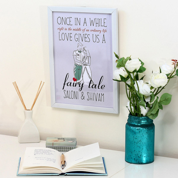Send Personalised Fairy Tale White Frame Online