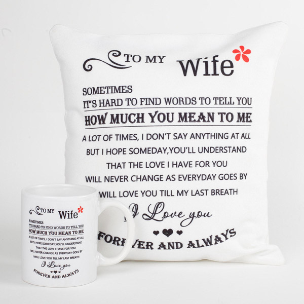 Send Forever & Always Printed Cushion & Mug Online