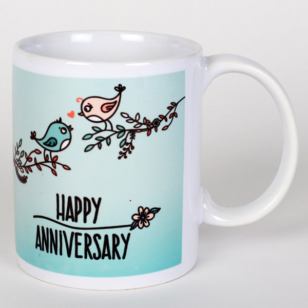 Send Love Birds Anniversary Mug Online