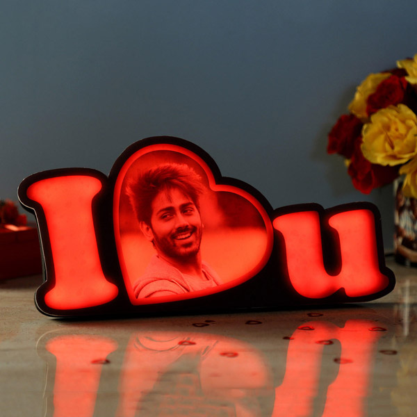 Send Personalised LED I Love You Lamp Online