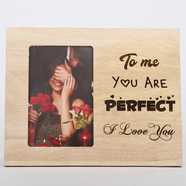 Send You Are Perfect Engraved Wooden Photo Frame Online