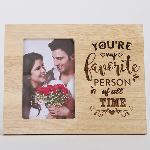 Send Favourite Person Engraved Wooden Frame Online