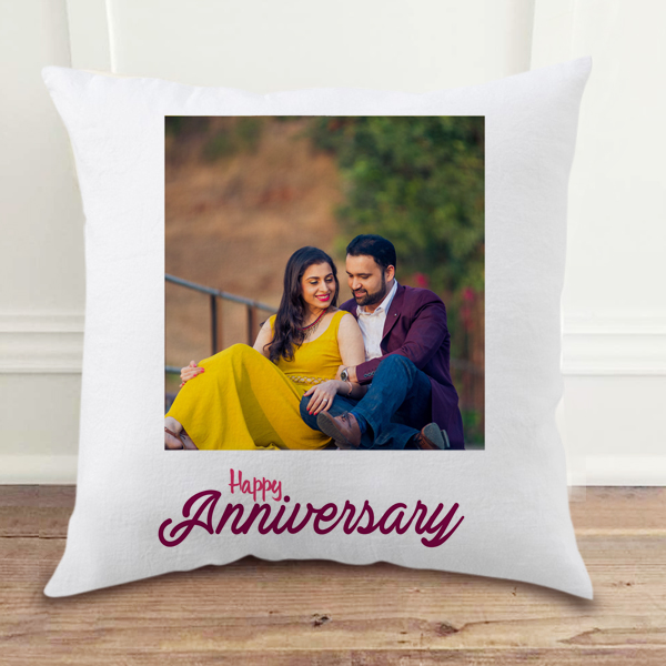 Send Personalized Happy Anniversary Cushion Online