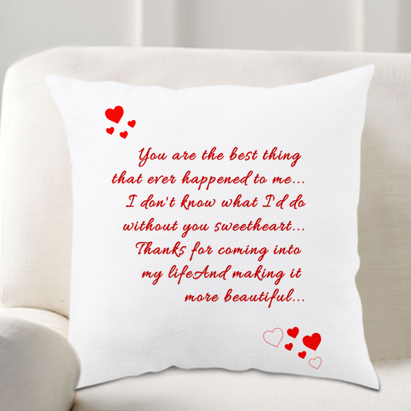 Send Romantic Quote Cushion Online