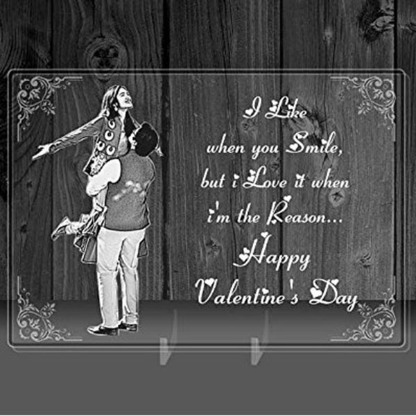 Send Personalized Valentine''s Day Gift - Photo on Transparent Glass Online
