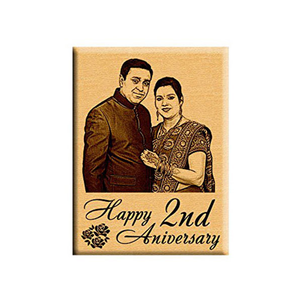 Send First or 2nd Marriage Anniversary gift – Personalized Photo Plaque Online
