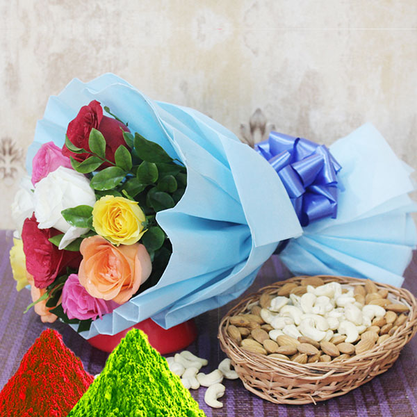 Send Flowery Gift for Holi Online