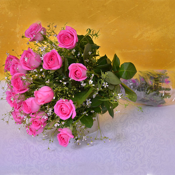 Send Pink Roses Online Online