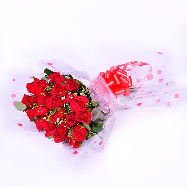 Send Bunch of 24 Red Roses Online