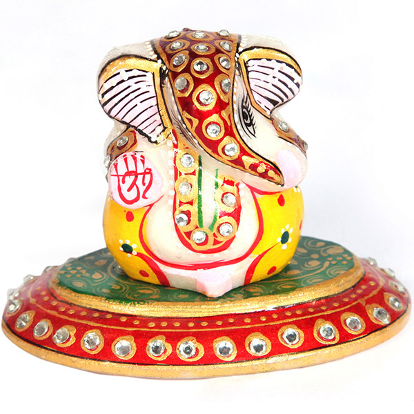 Send Ganesh oval plate Online
