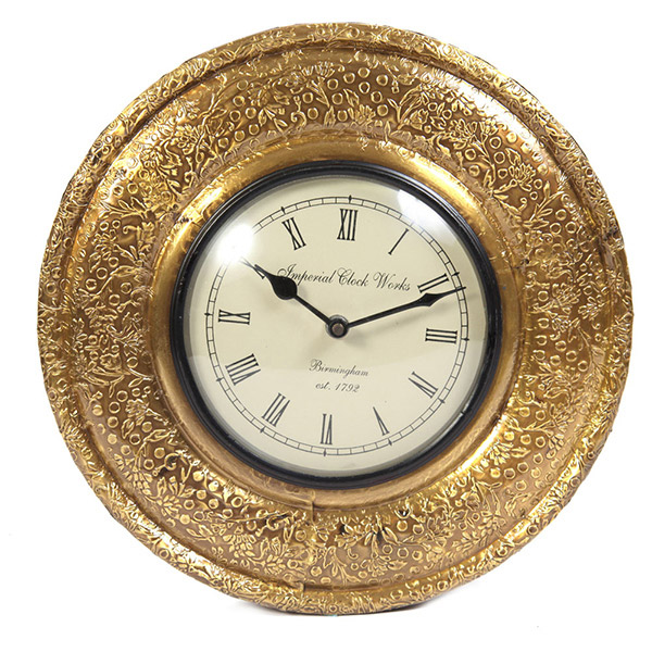 Send Wooden and brass wall clock Online