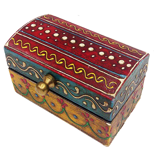 Send Designer Multicolor Wooden Embossed Box Online