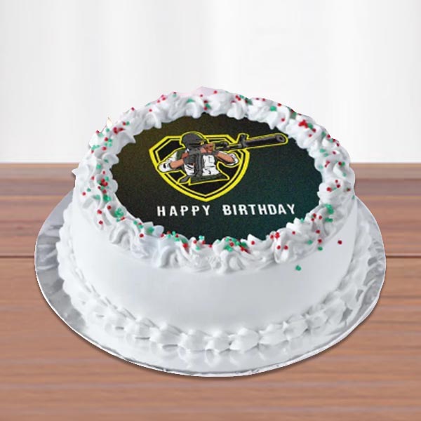 Send Vanilla Pubg Cake for Birthday Online