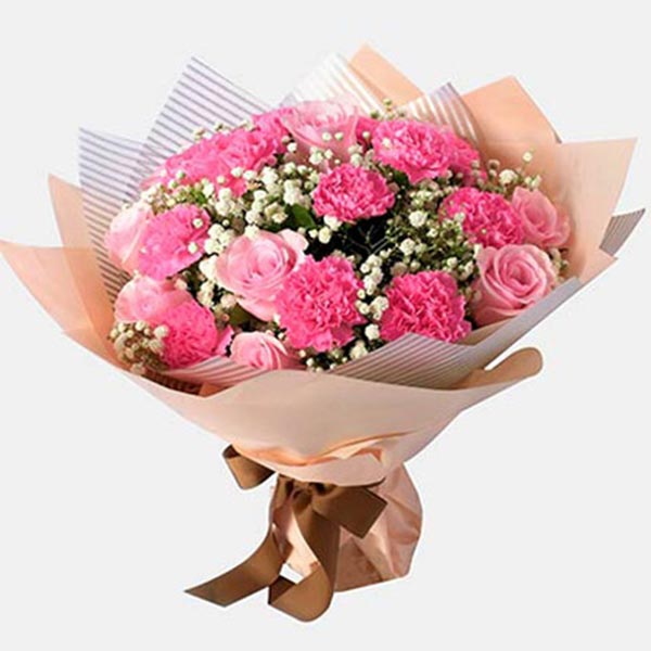 Send Pink Love Floral Bunch Online