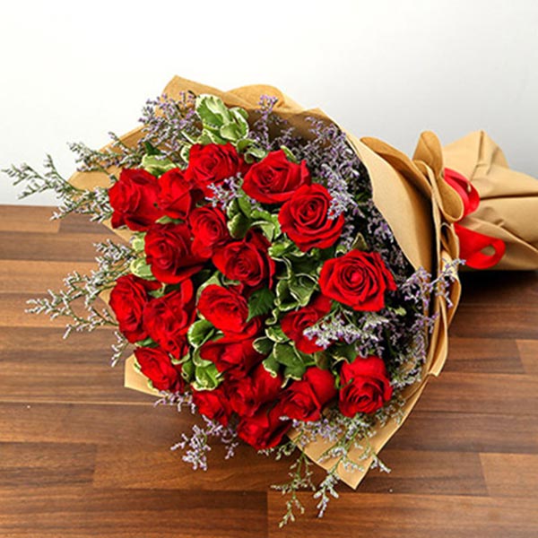 Send Bouquet Of 20 Red Roses Online