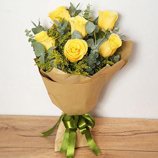 Send Bouquet Of Yellow Roses Online