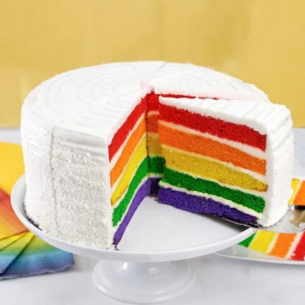 Send Vanilla Flavored Rainbow Cake Online