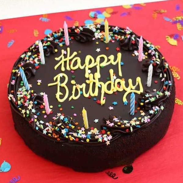 Send Hand Decorated Birthday Chocolate Cake Online
