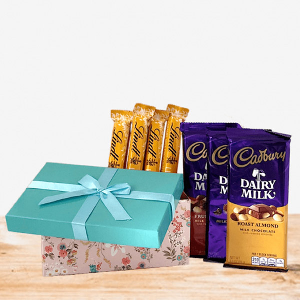 Send Cadbury and Truffle Chocolate gift hamper Online