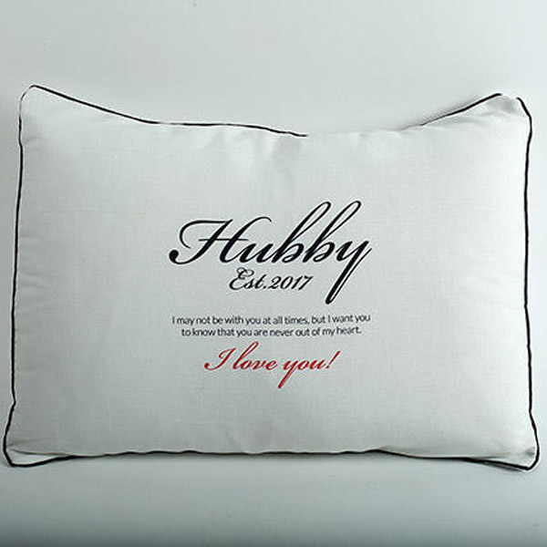 Send Hubby Love Personalized Cushion Online