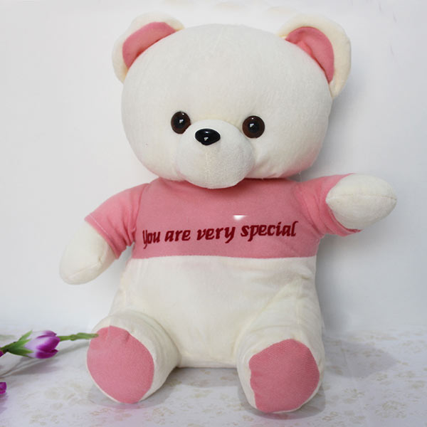 Send Cute Pink & White Bear - 35 cm Online
