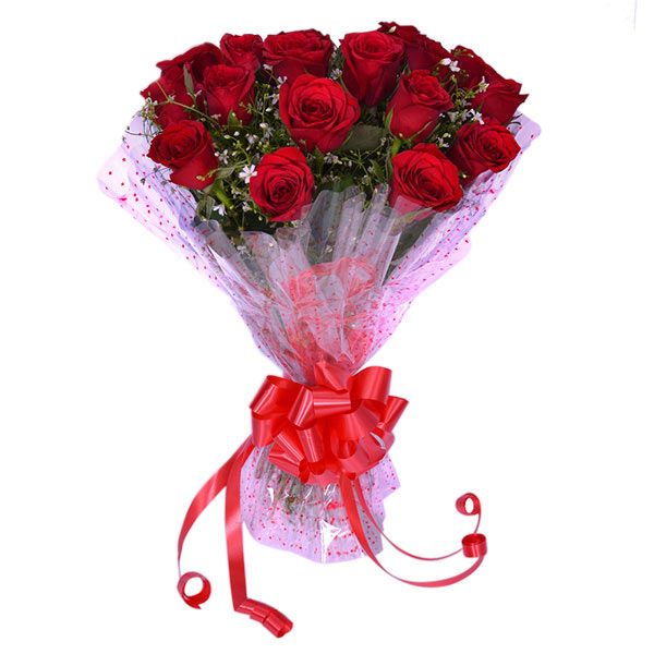 Send Lovely 10 Roses Bouquet Online