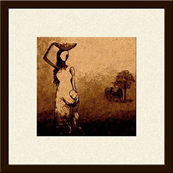Send Gift for Mother''s Day - Rural Mother Engraved Painting Online